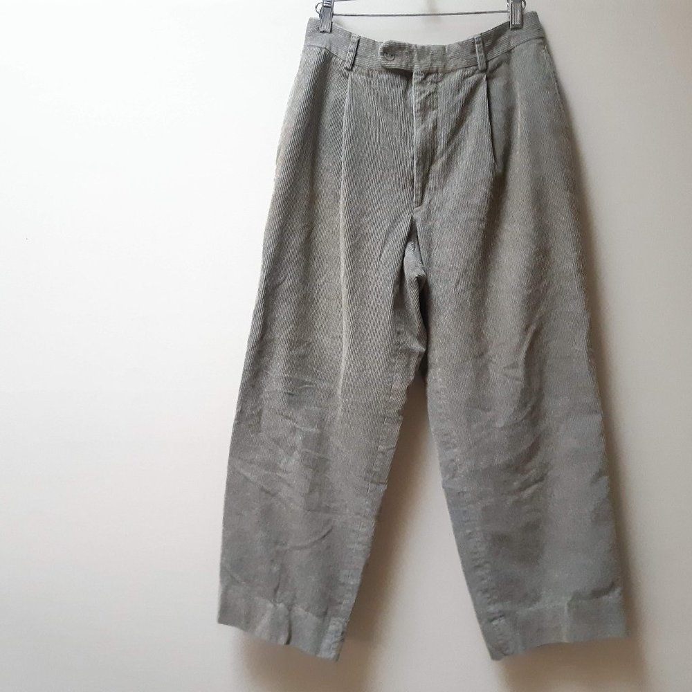 vintage sage green corduroy trousers
